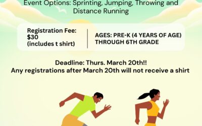 Chanute Recreation Center; Chanute Youth Track Camp – CHS Track. Register by March 20th! Camp held March 27,28 & 29.