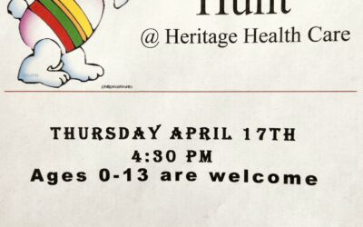 Heritage Health Care Easter Egg Hunt- Thur. April 17; Ages 0-13
