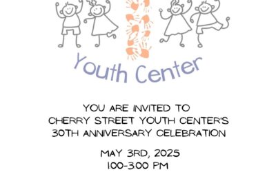Cherry Street 30th Anniversary Celebration – May 3, 1:00 – 3:00 p.m.