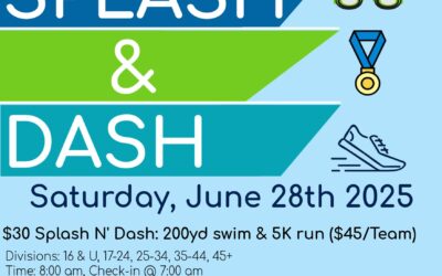 Chanute Recreation Splash & Dash Saturday, June 28th, 2025. Registration Deadline: Friday, June 13th