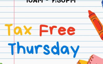 Consignment – Affordable Style is hosting a Back to School Tax Free Shopping Day! 📚  Not only are we having a tax free day we are also open late! 🕘