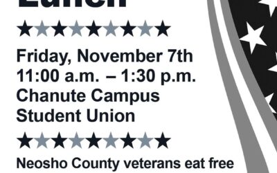 Neosho County Community College’s Annual Veteran Lunch 11/7 – 11:00 a.m. – 1:30 p.m., Chanute Campus Student Union
