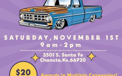 Steve Faulkner Ford will host a **CAR SHOW 2025** Saturday November 1st! 9am-2pm 3501 S. Santa Fe Chanute, Ks