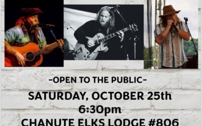 Main Street Chanute & Elk’s Lodge # 806 Presents Joe Waters – Open to the public, Saturday, Oct. 25th @ 6:30 p.m.