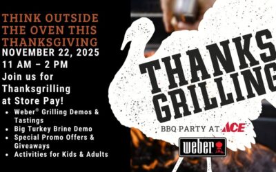 Thanksgrilling BBQ Party at Cleaver Farm & Home ACE Hardware! Saturday Nov. 22, 11 a.m. – 2 p.m.