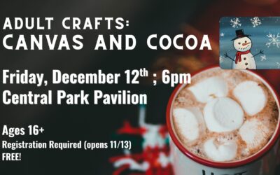 Chanute Public Library will host Canvas & Cocoa at the Central Park Pavilion Dec. 12, Registration Required and opens 11.13.25