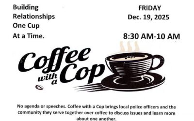 Chanute Police Dept. hosts Coffee with a Cop – at Java Junction Friday, Dec. 19, 2025
