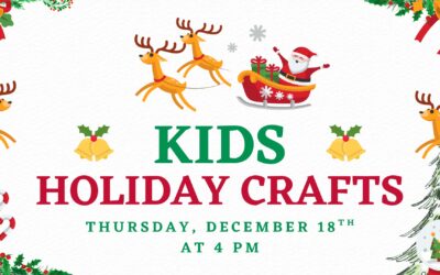 Chanute Public Library is hosting Holiday Kids Crafts! Thursday, Dec. 18 4-5 p.m.