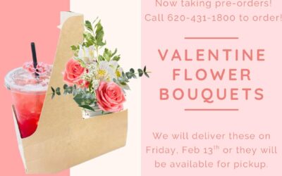 The Daily Grind Nutrition is taking orders for Valentine Flower Bouquets- Flowers provided by CHS Horticulture classes.