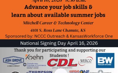 NC3 National CTE Letter of Intent Signing Day on April 16 for Neosho County Community College CTE Students!