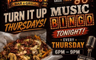 Hammers Bar & Grill hosting Music Bingo every Thursday night! 6-9 p.m.; 3 W. Main, Chanute, KS