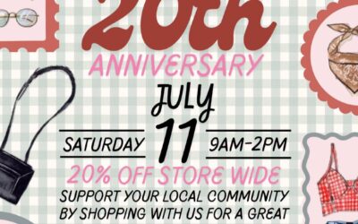 Consignment – Affordable Style- 20 Year Anniversary Celebration! 109 E. Main, Chanute- July 11, 9AM-2PM